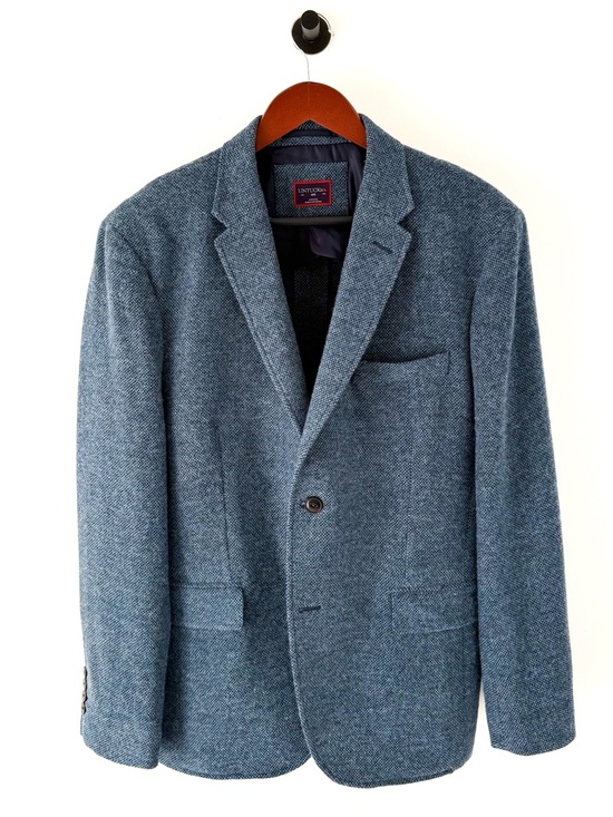 UNTUCKit Other - New UNTUCKit Flannel Italian Wool Blazer Sport Coat Piper Blue Mens 40R